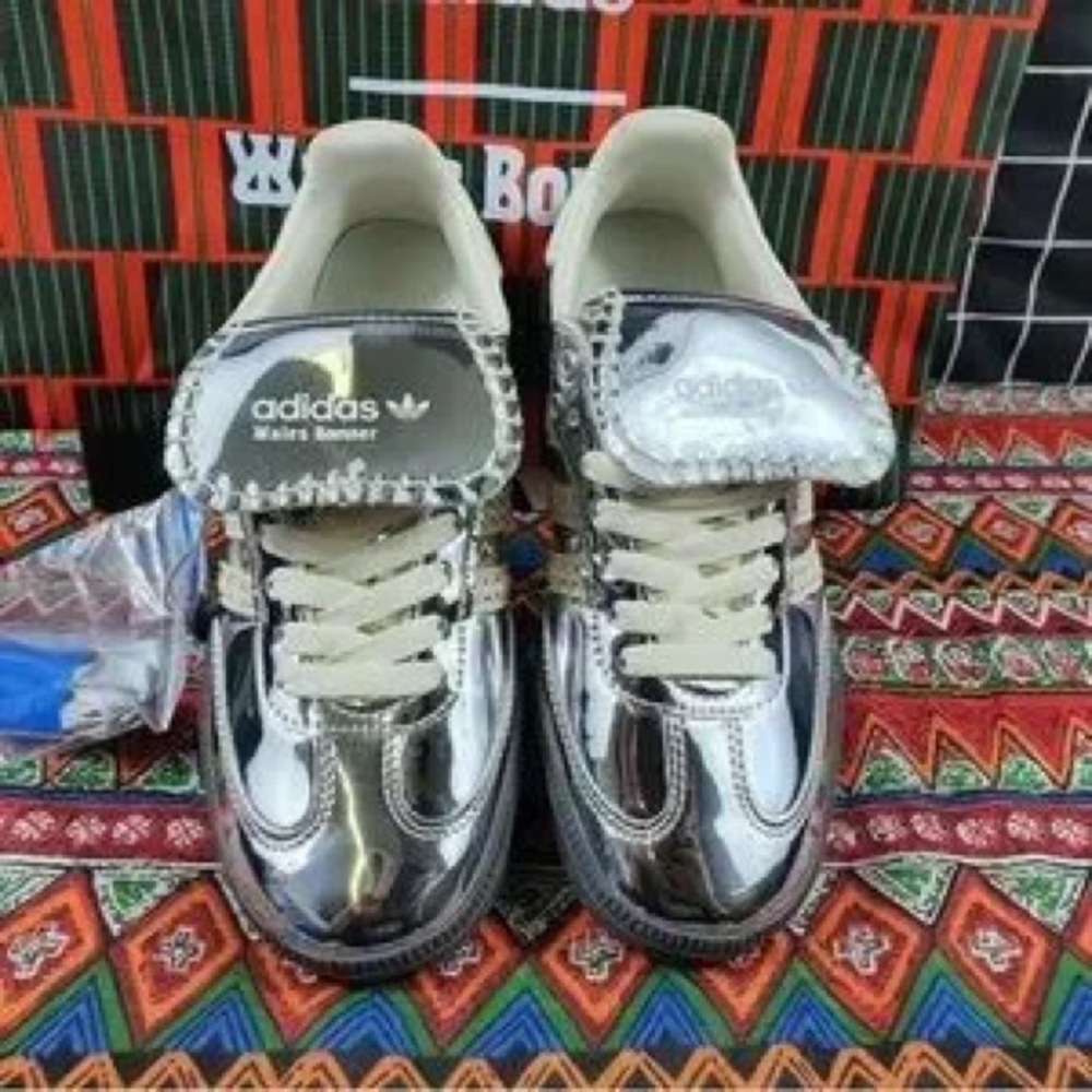 Wales Bonner x Samba ‘Silver Metallic Gum’ 2023 Adidas Sneakers - Picture 5 of 5